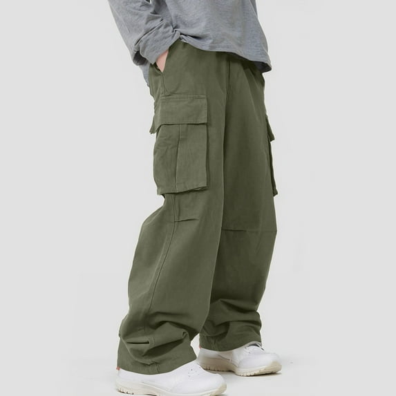 Awdenio Pants for Men Cargo Sweatpants Baggy Fleece High Waisted Joggers Sweat Pants Athletic Pants,Size M