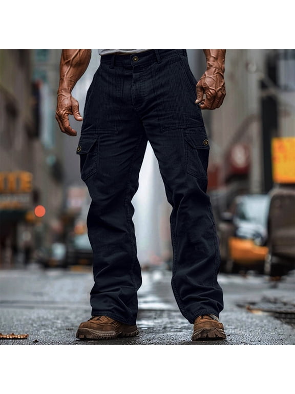 Pants for Men Casual Baggy Cargo Pants Unisex Street Pants Drawstring Trouser