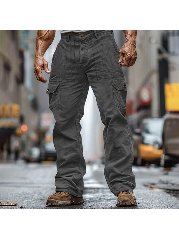 Pants for Men Casual Baggy Cargo Pants Unisex Street Pants Drawstring Trouser