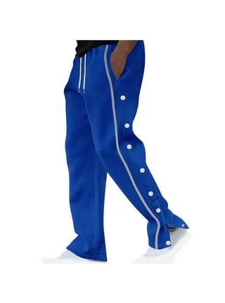 Sweatpants with snaps down the side hot sale