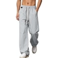 thumbnail image 1 of Awdenio Pants for Men Wide Leg Cargo Drawstring Elastic Waist Barrel Baggy Jeans with Pockets, 1 of 6