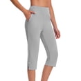 thumbnail image 1 of Awdenio Pants for Women Pull-On Comfort Capri Mid-Rise Stretch Drying Tight Elastic Comfortable Fitness Yoga Pants, 1 of 8