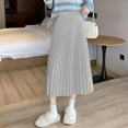 thumbnail image 1 of Awdenio Pleated Skirts for Women Boho Flowy A Line Skirts High Waisted Pleated Long Beach Dress, 1 of 6