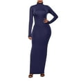 thumbnail image 1 of Awdenio Plus Size Dresses for Curvy Women Long Sleeve Bodycon Dress - Maxi Casual Fall Club Party Long Tight Pencil Dresses,Size 4XL, 1 of 6