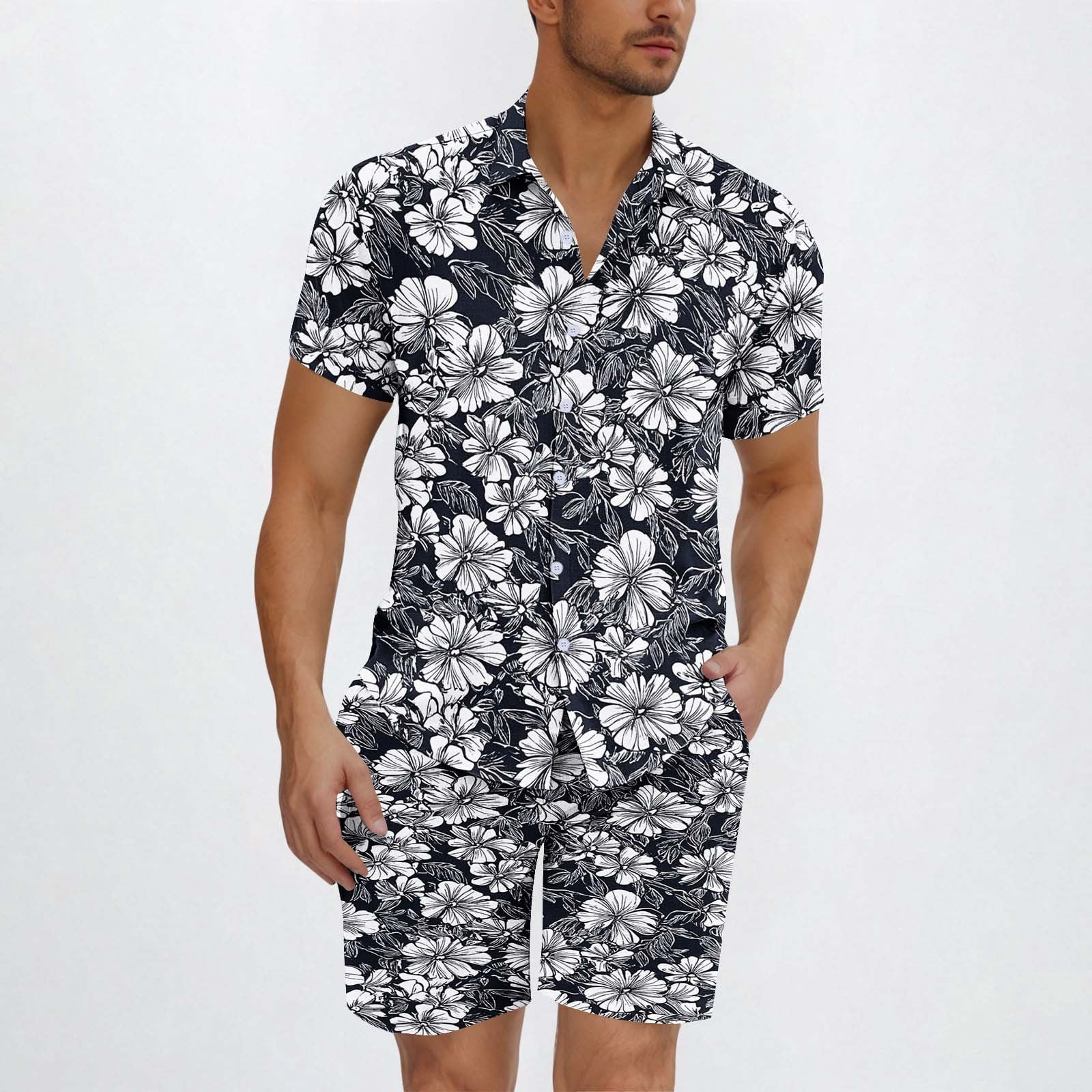 Woven Flower Print 2Pc Set