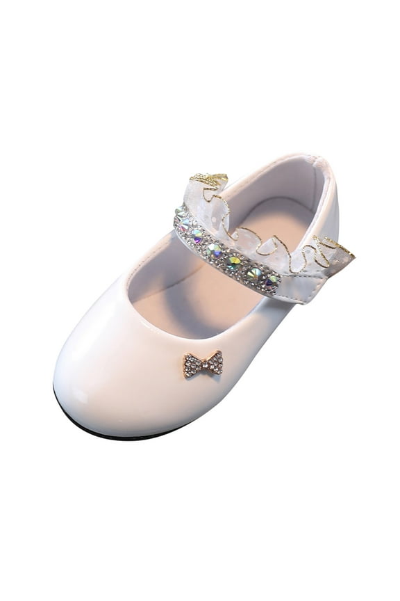 Awdenio Prom Shoes Soft Soled Princess Fashionable Student Leather Dance Fashionable Flat Bottomed Performance Shoes