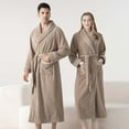 thumbnail image 1 of Awdenio Robes for Women Men Cozy Warm Bathrobe Fuzzy Spa Long Unisex Robe with Pockets, 1 of 9