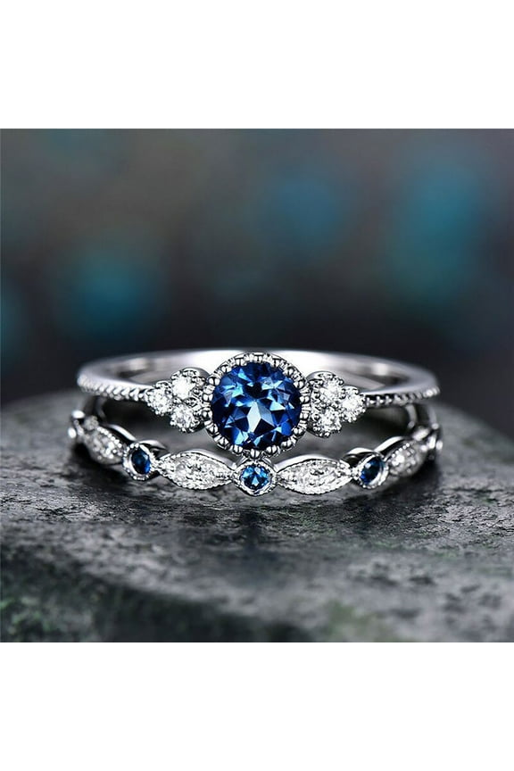 Ladies' New Couple Zircon, Micro and 1PC Has Two Rings, Which Can Be Worn In Combination