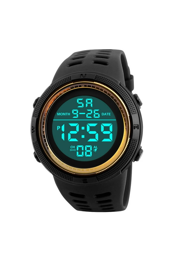 Men's Analog Sports Watch Military Watch Outdoor LED Stopwatch Digital Electronic Watches Dual Display Waterproof Tactical Army Watches for Men