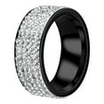 thumbnail image 1 of Awdenio Shiny Full Ring Five Rows Cubic Zirconia Rings CZ Multi Row Ring Eternity Engagement Wedding Band Ring for Women, 1 of 5