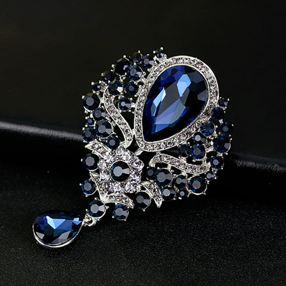 Awdenio Women's Austrian Crystal Bouquet Flower Teardrop Large Gorgeous Brooch Pin