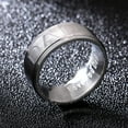 thumbnail image 1 of Awdenio Bling Jewelry Personalize Men's Word Statement Band Signet DAD Ring for Father Day Gift Oxidized Black Silver Tone Stainless Steel, 1 of 9