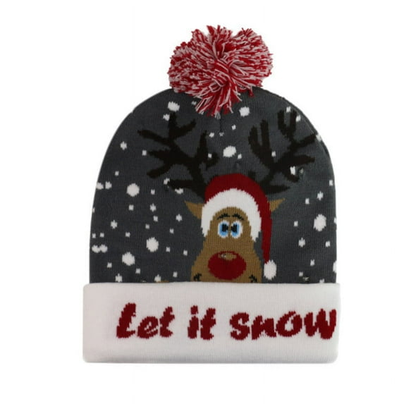 Awdenio Santa Hats Women Men Warm Christmas Baggy Crochet Winter Wool Ski Beanie Hole Caps Hat