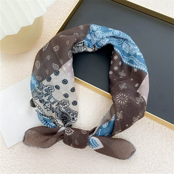 Awdenio Scarf/Shawl for Women , Pleated Solid Color Small Scarf Female Plain Four Seasons Light Paragraph Silk Scarf Spring Scarf Decorative Scarf Neck On