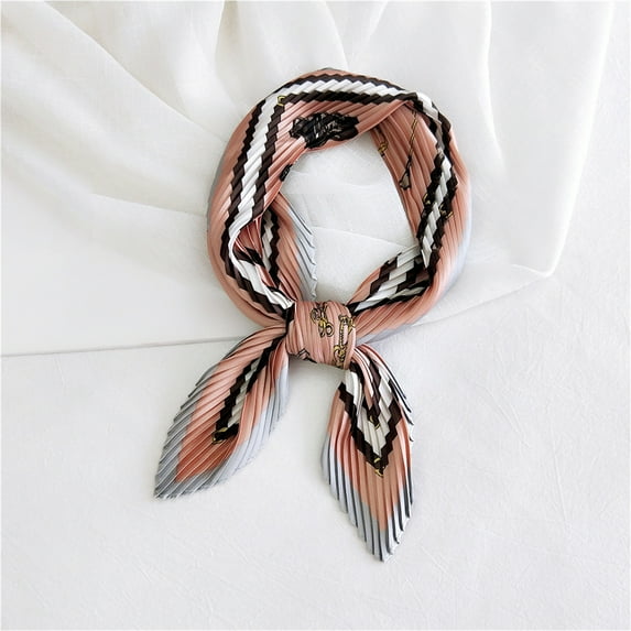 Awdenio Scarf/Shawl for Women , Pleated Solid Color Small Scarf Female Plain Four Seasons Light Paragraph Silk Scarf Spring Scarf Decorative Scarf Neck On
