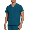 thumbnail image 1 of Awdenio Scrubs for Men Workwear Solid V-Neck with Pocket Scrub Top, 1 of 9