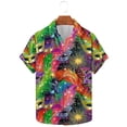 thumbnail image 1 of Awdenio Shirt fot Men Button Down Short Sleeve Collar Carnival Printed Shirts Casual Beach Tops, 1 of 5