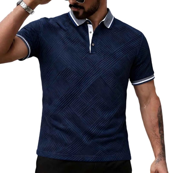 Awdenio Shirts for Men Casual Fashionshort Sleeved Men's Shirt Short Sleeved Lapel Top/shirt