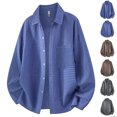 thumbnail image 1 of Awdenio Shirts for Men Casual Plaid Shirts Long Sleeve Button-Down Overshirt Jacket, 1 of 5
