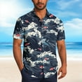 thumbnail image 1 of Awdenio Shirts for Men Floral Shirts Casual Tropical Beach Short Sleeve Funky Aloha Shirt Summer Holiday Vacation Party, 1 of 6