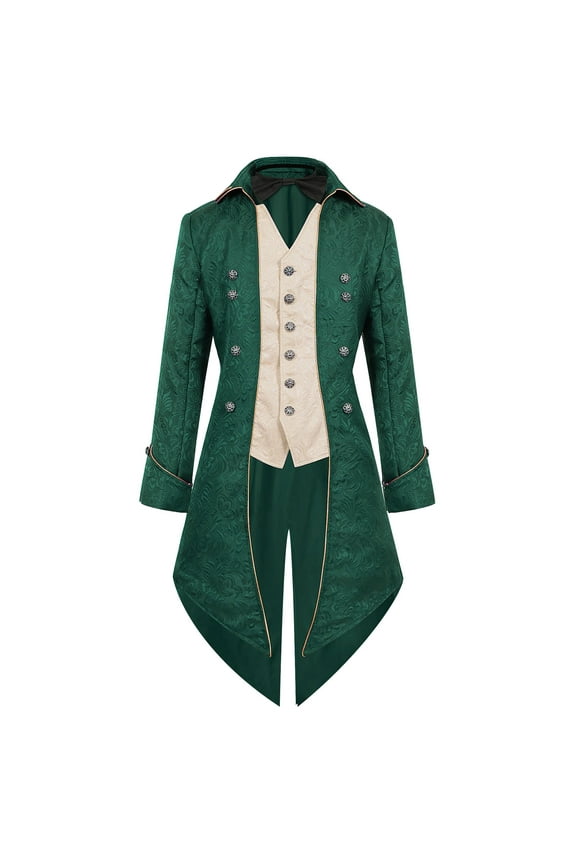 Shirts for Men Halloween Medieval Steampunk Tailcoat Jacket Coat Renaissance Tailcoat Jacket