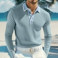 thumbnail image 1 of Awdenio Shirts for Men Long Sleeve Ribbed Textured Fashion Collared Casual Golf Shirts, 1 of 7