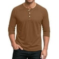 thumbnail image 1 of Awdenio Shirts for Men Long Sleeve Shirts Waffle Button Casual Basic Lightweight Tops, 1 of 5