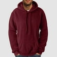 thumbnail image 1 of Awdenio Shirts for Men Sherpa Fleece Hoodies Pullover Quarter Zip Casual Hooded Chunky Fall Winter Warm Sweatshirt, 1 of 5