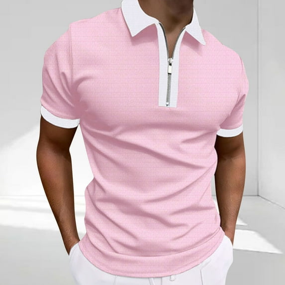 Awdenio Shirts for Men Short Sleeve Performance Moisture Wicking Collared Print Shirt for Golf and Casual Wear