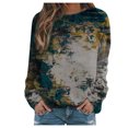 thumbnail image 1 of Awdenio Shirts for Women Clearance Juniors Casual Print Sweatshirts Thermal Crewneck Long Sleeve Shirts Loose Com Sale, 1 of 3