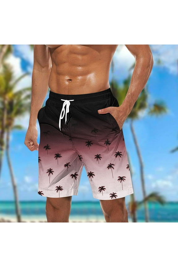 Shorts for Men Big and Tall Swim Trunks Mesh Lining Plus Size Swim Shorts Beach Board Shorts