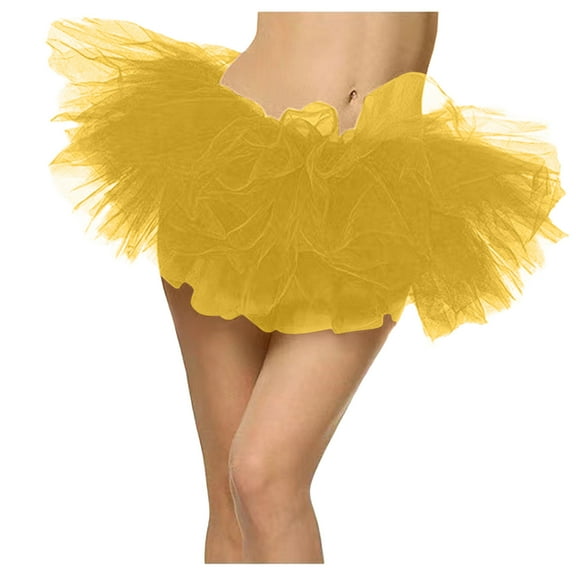 Awdenio Skirt for Women Plus Size Womens Fashion Pleated Gauze Short Skirt Adult Dancing Skirt Gauze Dress