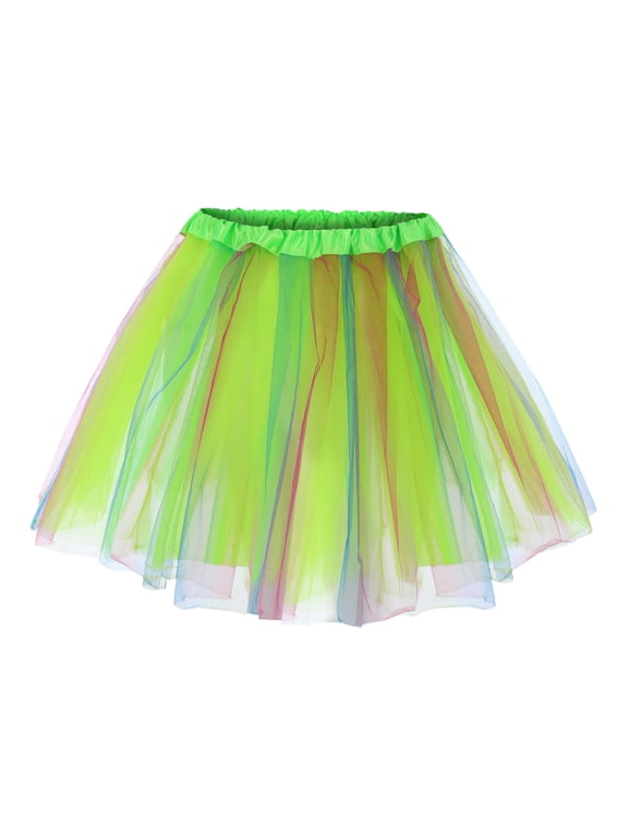 Skirt for Women Plus Size Womens Fashion Pleated Gauze Short Skirt Adult Dancing Skirt Gauze Dress