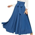 thumbnail image 1 of Awdenio Skirts for Women High Waist A-Line Pockets Skirt Skater Flared Midi Skirt Vinage Skirt, 1 of 6
