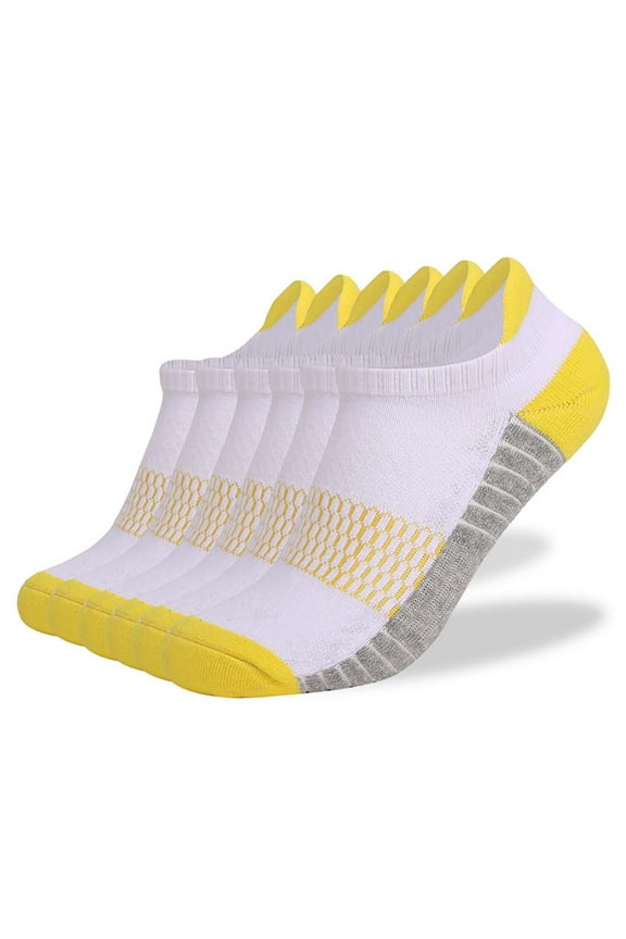 Socks for Women & Men,6 Pairs Unisex Sweat-absorbing Outdoor Cotton Breathable Socks for Sports