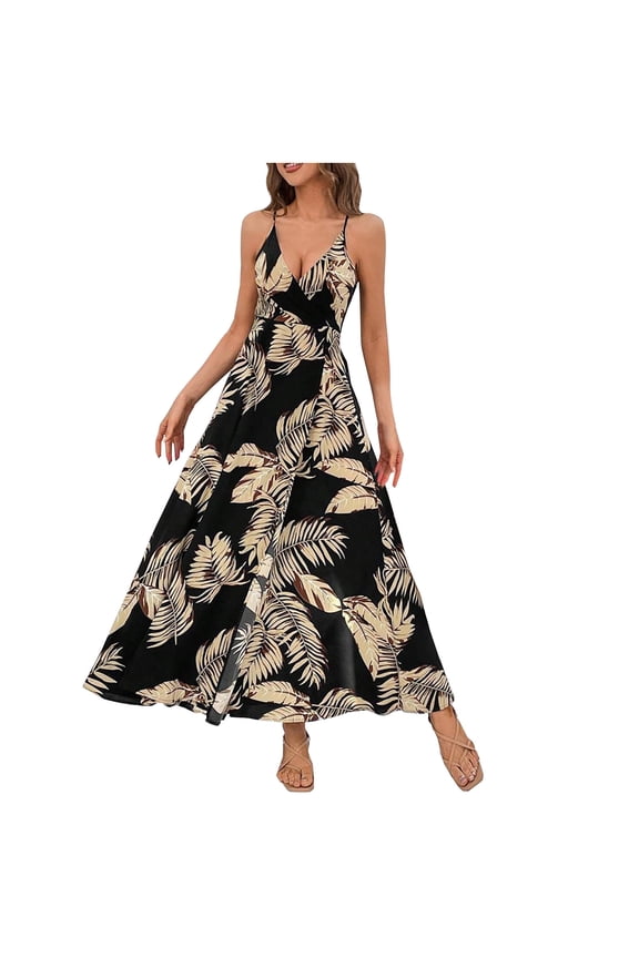 Spring Dresses for Women Plus Size Wedding Guest Maxi Dress Long Sleeve Wrap V Neck High Low Split Ruffle Cocktail Dress