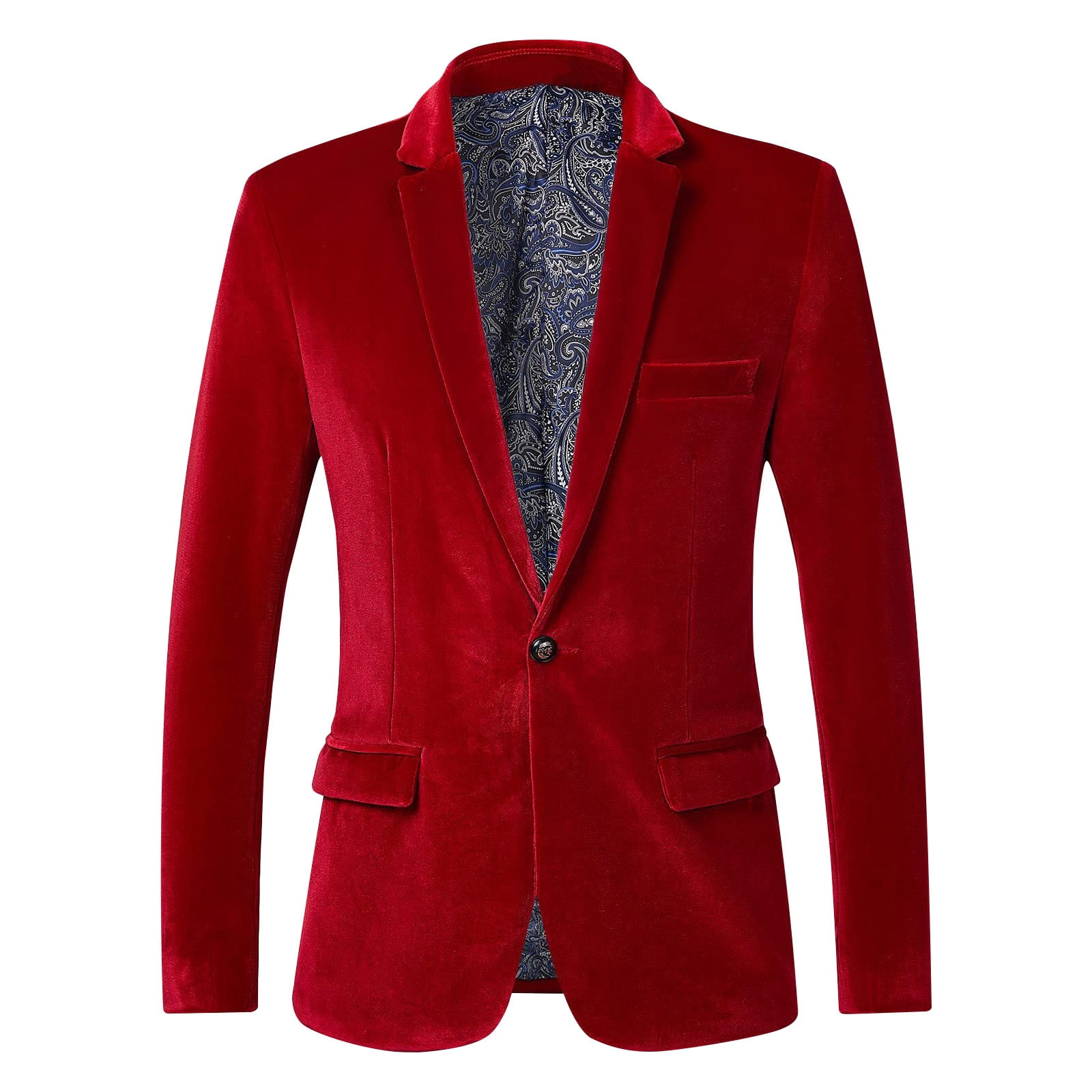 Awdenio Suit Jackets for Men Loose Fit Long Sleeve Glossy Stage