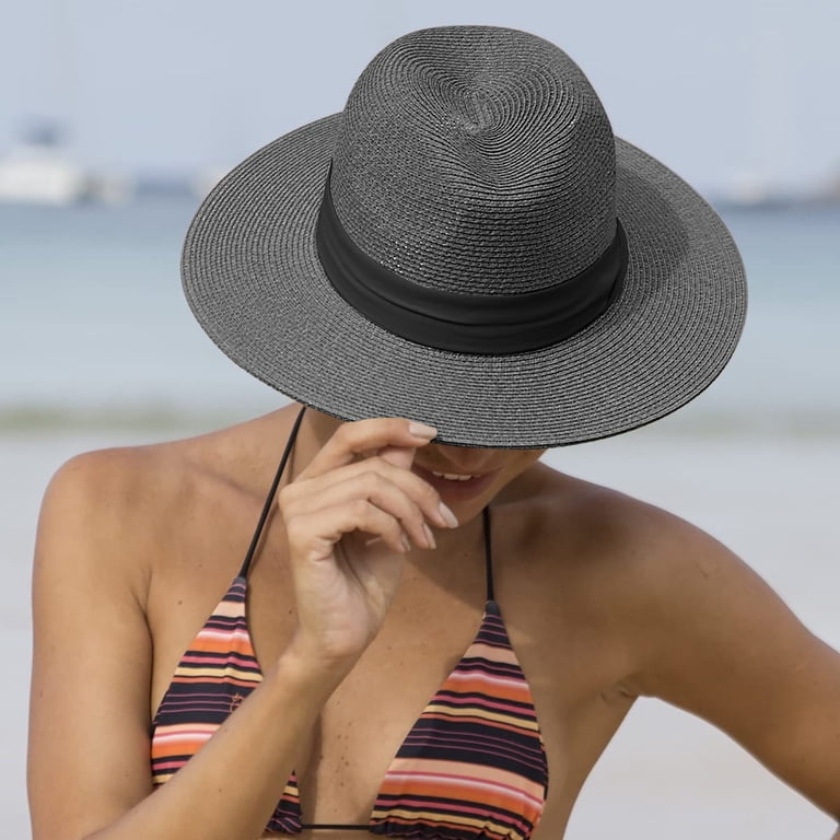 Satin Lined Sun Hat Wide Brim Washed Cotton UPF 50+ for Women Beach Travel SHEfitsME Satin-Lined Stretchy, Packable Beach Hat with  main image 4
