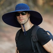 Awdenio Sunshade Hats Men Protection Fisherman Foldable Bucket Hat Double Faced Cap