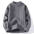 thumbnail image 1 of Awdenio Sweaters for Men Cable Knit Sweater Oversized Vintage Chunky Mock Neck Solid Long Sleeve Pullover Knitted Sweater,Size XL, 1 of 3
