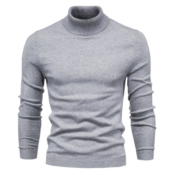 Awdenio Sweaters for Men Casual Slim Fit Knitted Turtleneck Pullover Long Sleeved Loose Sweaters with Twist Patterned