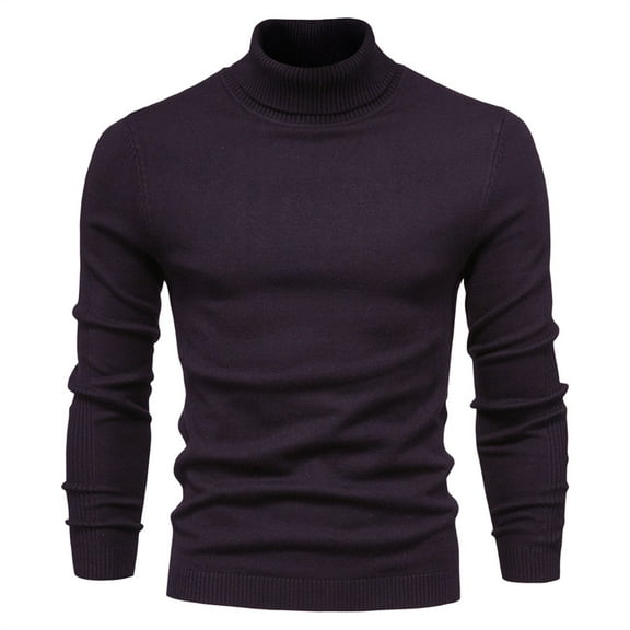 Awdenio Sweaters for Men Casual Slim Fit Knitted Turtleneck Pullover Long Sleeved Loose Sweaters with Twist Patterned