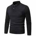 thumbnail image 1 of Awdenio Sweaters for Men Casual Vacation Long Sleeve Shirt Lapel Collar Fashionable Top Knitted Sweater, 1 of 8
