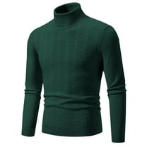 Awdenio Sweaters for Men Slim Fit Quilted Turtleneck Sweater Casual Cable Knit Pullover Thermal Fall Winter Sweaters