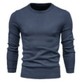 thumbnail image 1 of Awdenio Sweaters for Men Slim Fit Round Neck Casual Pullover Basic Twist Patterned Knitted Long Sleeved Fall Winter Sweater Shirts, 1 of 4