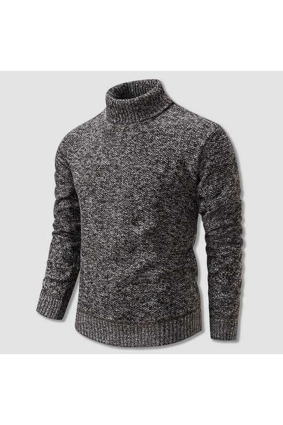 Sweaters for Men Soft Touch Turtleneck Casual Pullover Daily Slim Knit Thermal Quilted Long Sleeve Fall Winter Sweater