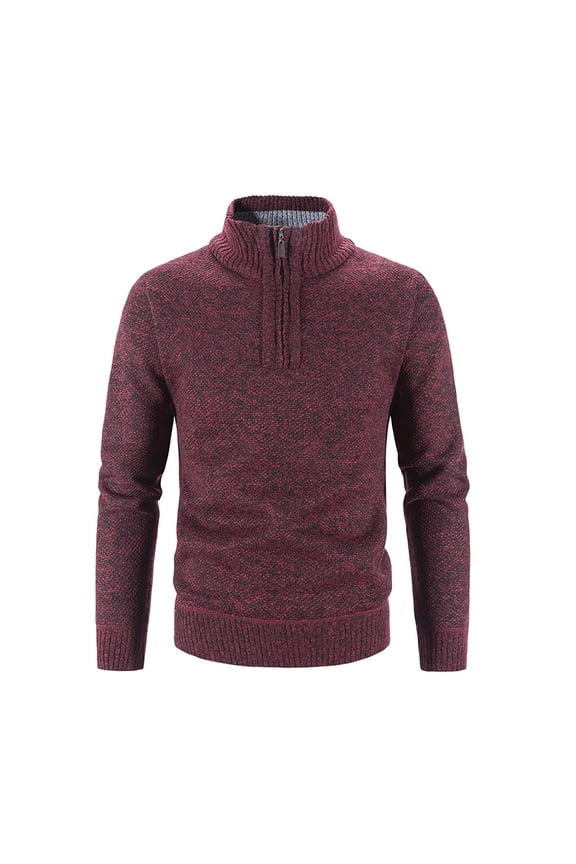 Sweaters for Men Turtleneck Pullover Half Large Zipper Knitwear Long Sleeve Thermal Turtle Neck Warm Sweaters for Men
