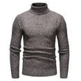 thumbnail image 1 of Awdenio Sweaters for Men Turtleneck Sweater Slim Fit Casual Sweater for Men Long Sleeve Pullover Thermal Sweater, 1 of 7