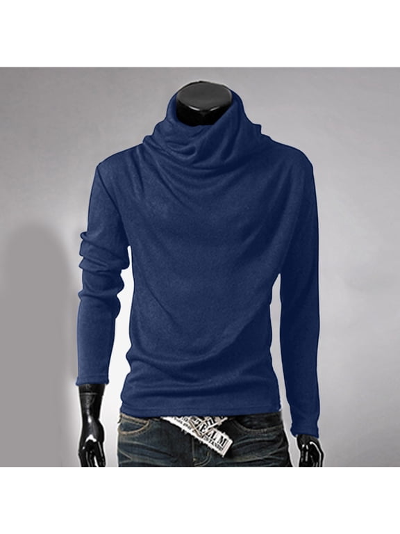 Sweaters for Men Turtleneck Sweater Slim Fit Turtle Neck Men's Long Sleeve Pullover Sweater Thermal Sweater