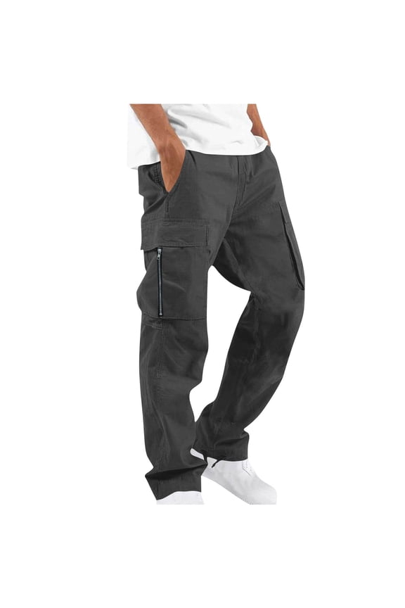 Awdenio Sweatpants for Men Drawstring Elastic-Waist Solid Color Pocket Sweatants, Size S-5XL
